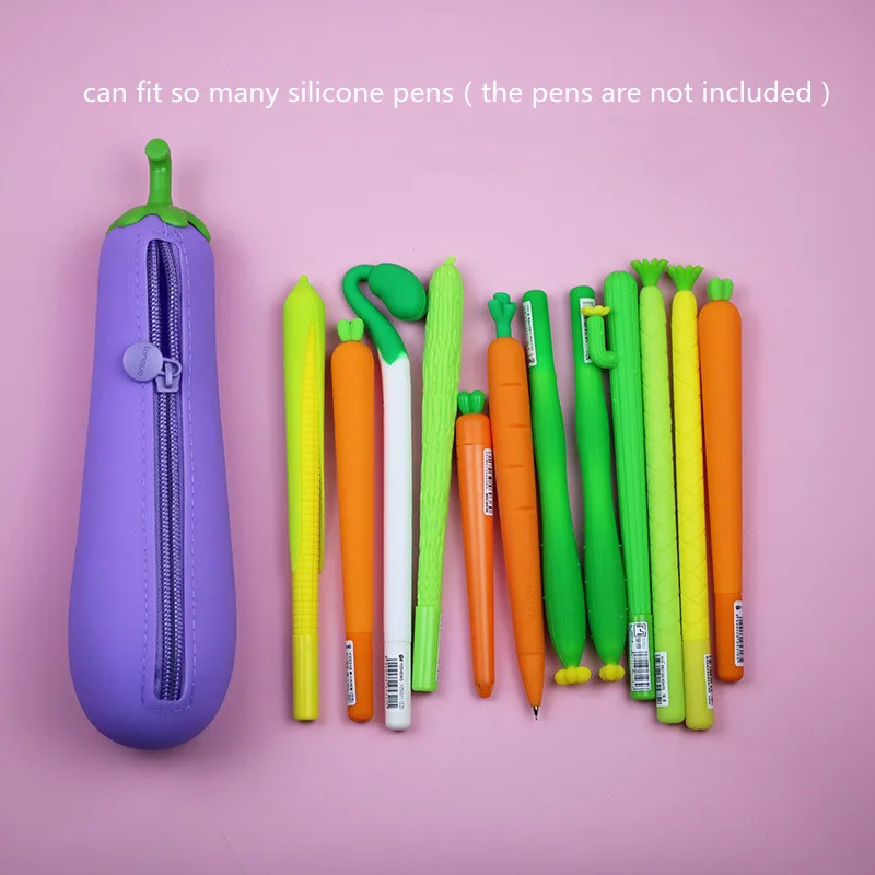 Баклажаны из фасоли Pod образная ручка чехол силиконовый Карандаш сумка студентов