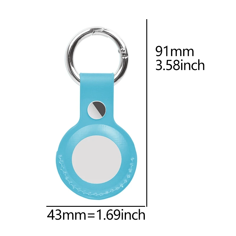 

1PCS Multi Color Leather Case For Airtags Protective Cover for apple Locator Tracker Anti-lost Device Keychain Protect Sleeve