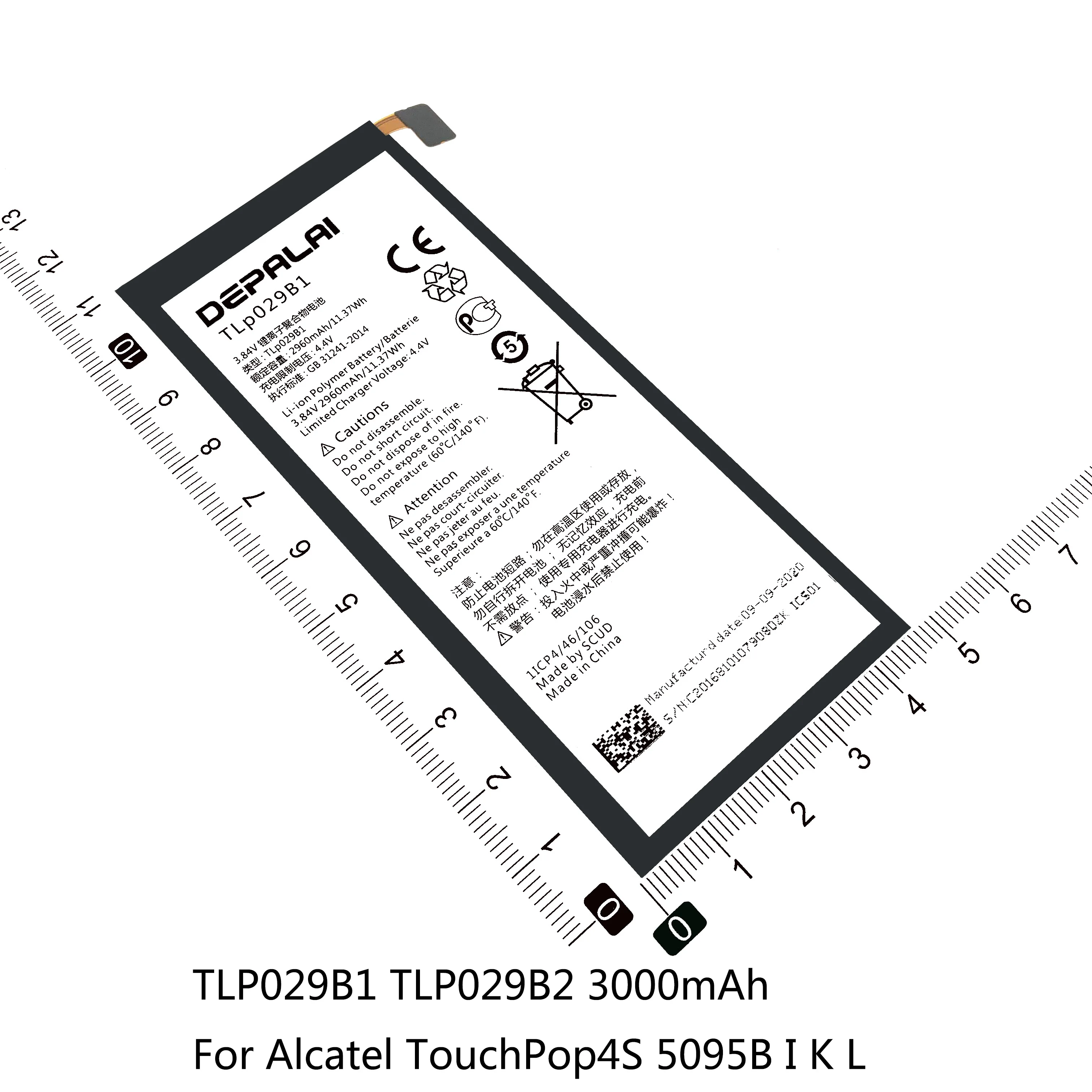 Аккумулятор TLP029B1 TLP029C1 TLP029D1 TLP029A1 TLP029A2-S для Alcatel TCL Touch Pop 4S 5095B A30 OT-5049S V760 Y660 idol 3 OT-6045F |