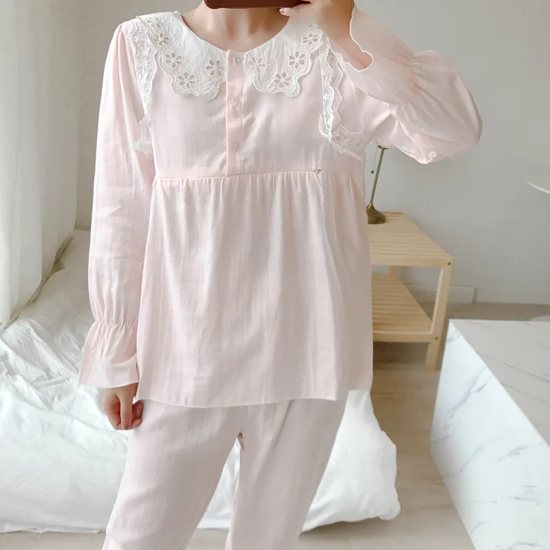 Пижама для беременных весенне-летняя японская марлевая Хлопковая пижама