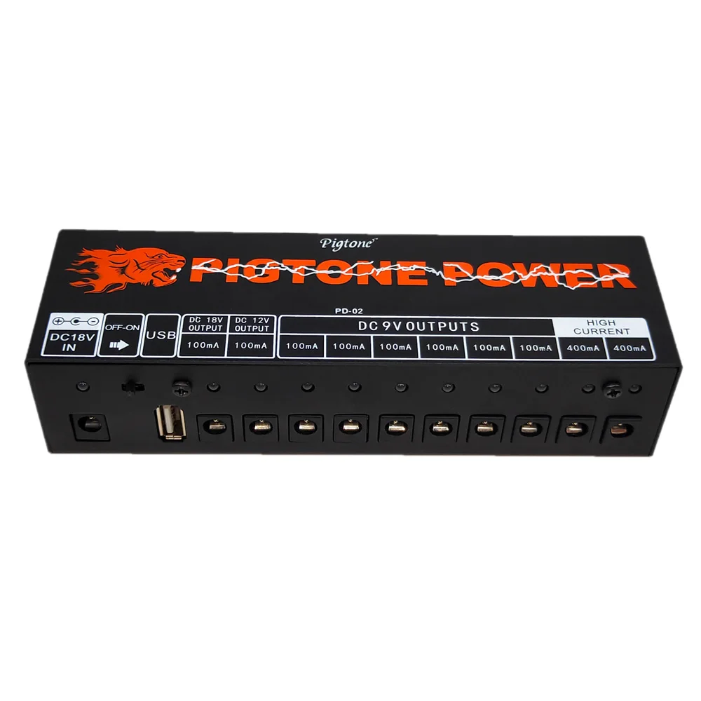 pigtone pd 02 gitarre pedal power versorgung 10 weg ausgang power elektrische gitarre wirkung power mit usb lade free global shipping