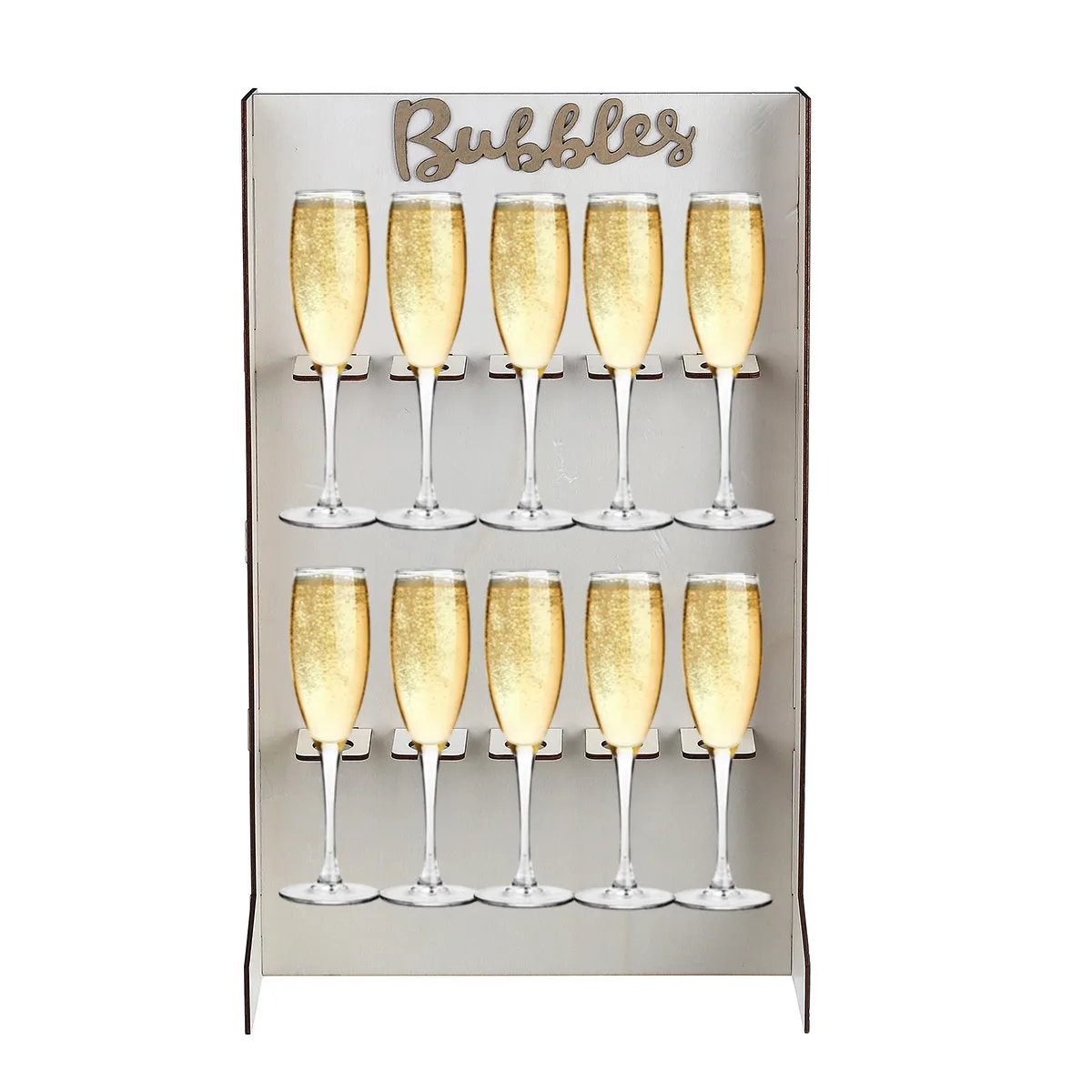 

Champagne Wine Drinks Wall Stand Holder Wooden Rack Birthday Wedding Party Decoration Champagne Wine Drinks Stand Holder