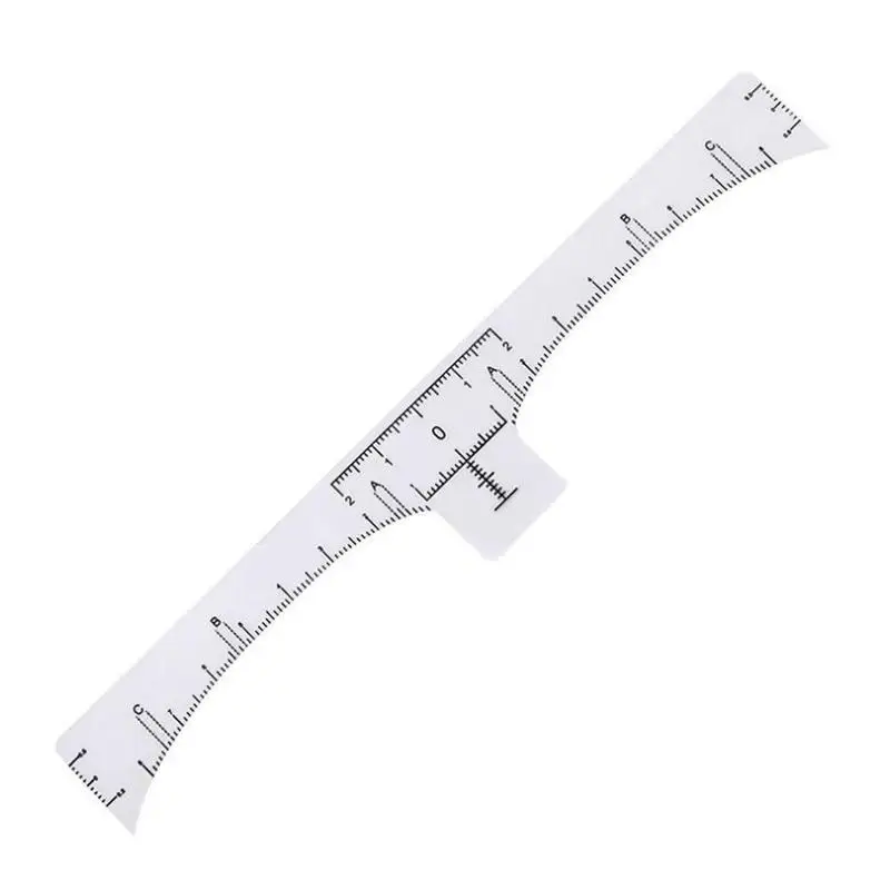 

1PC Reusable Semi Permanent Eyebrow Ruler Eye Brow Measure Tool Eyebrow Guide Ruler Microblading Calliper Stencil Makeup