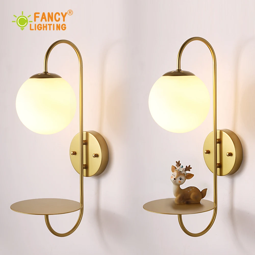 (Без источника E27) современный настенный светильник стеклянный светодиодный для