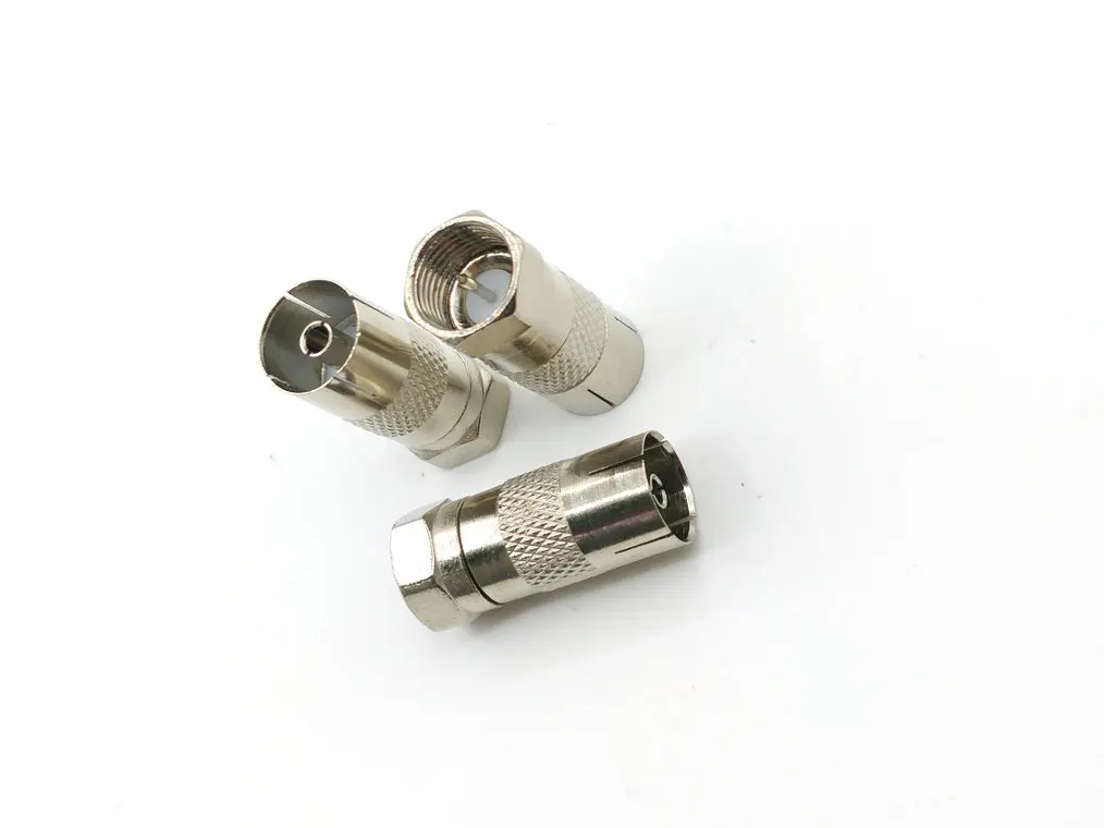 8 шт. F штекер к PAL гнезду прямой радиочастотный коаксиальный адаптер F-type |