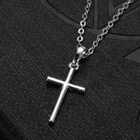 Ожерелье с крестом Иисуса, длинная цепочка золотого и серебряного цвета, простые Подвески с крестом для женщин и мужчин, ювелирные изделия, Прямая поставка