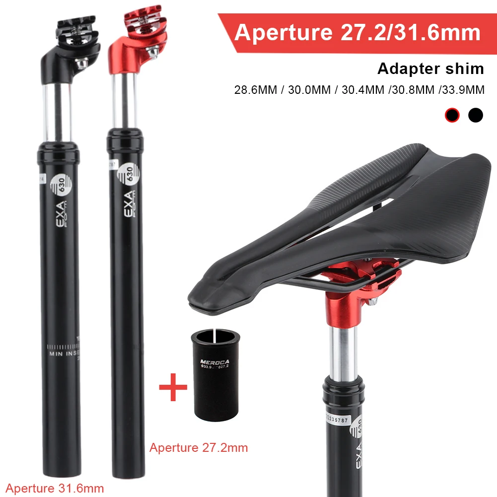 

2021 27.2/31.6mmx350mm Seatpost Aluminum Alloy Suspension Seat Post Shock Absorber Adjustable for Mountain Road Bike Aceessories