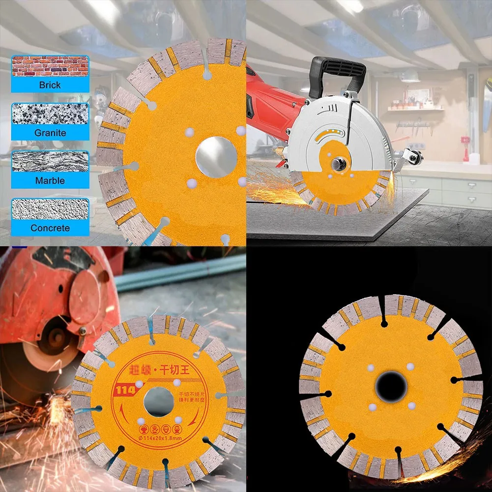 

1 Pcs Diamond Saw Blade Granite Quartz Stone Concrete Dry Cutting Disc 114*20mm Woodworking Tools Wood Cutter