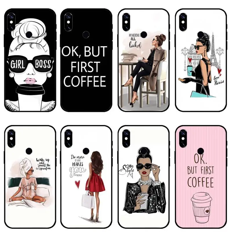 

Girl Boss Pink Women power Phone Case For Xiaomi Redmi 7 8 9t a3Pro 9se k20 mi8 max3 lite 9 note 9s 10 pro