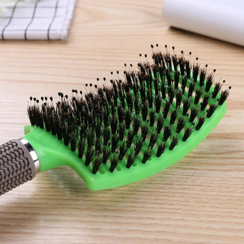 

Hair Scalp Massage Comb Hairbrush Bristle Curly Anti Static Hair Brush for Salon Hairdressing Styling Tools