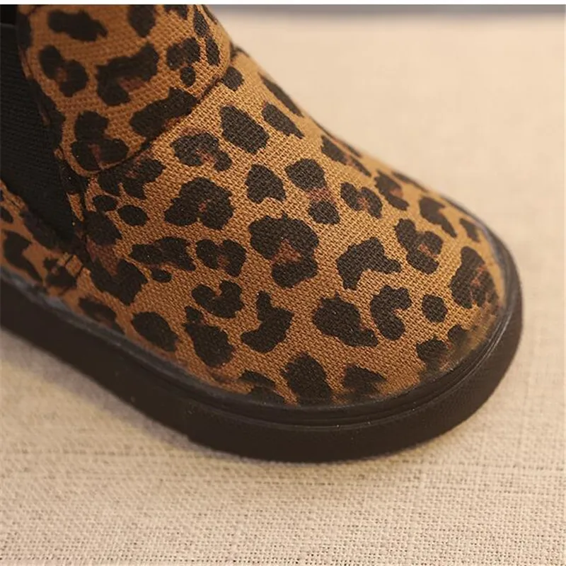 MHYONS/2019 новые детские леопардовые снежные сапоги из хлопка для мальчиков и