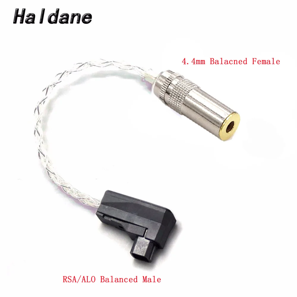 Haldane 4 Cores Silver Plated 4pin RSA/ALO Balanced Male to 4.4mm Balanced Female Audio Adapter Cable For SR71 SR71B RXMK3 SOLO