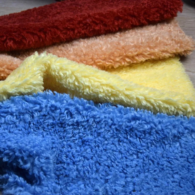 

20Colours Lamb Wool Fabric Thickening Coral Fleece Cotton Fleece Warmth Jacket Pajamas Mattress Carpet Doll Lamb Fleece Fabric