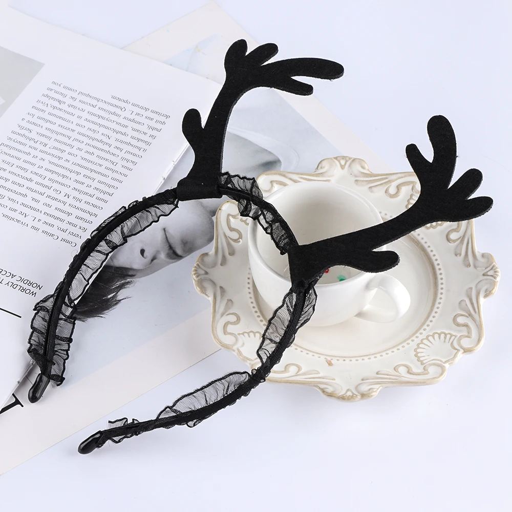 Хэллоуин Косплэй в готическом стиле повязка на голову Devil Рога и сердечком