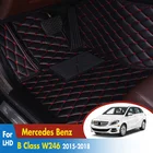 Автомобильные коврики для Mercedes Benz B Class W246 2015 2016 2017 2018 кожаные интерьерные автомобильные аксессуары в виде ковриков