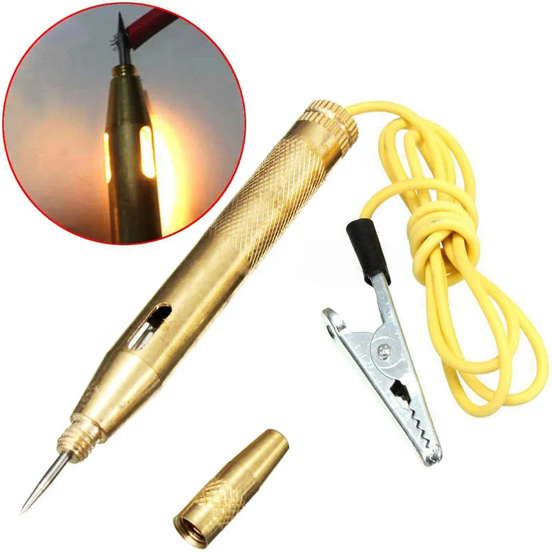 

Diagnostic Tools DC 6V 12V 24V Copper Auto Car Light Circuit Tester Lamp Voltage Test Pen Detector Probe Light System Test