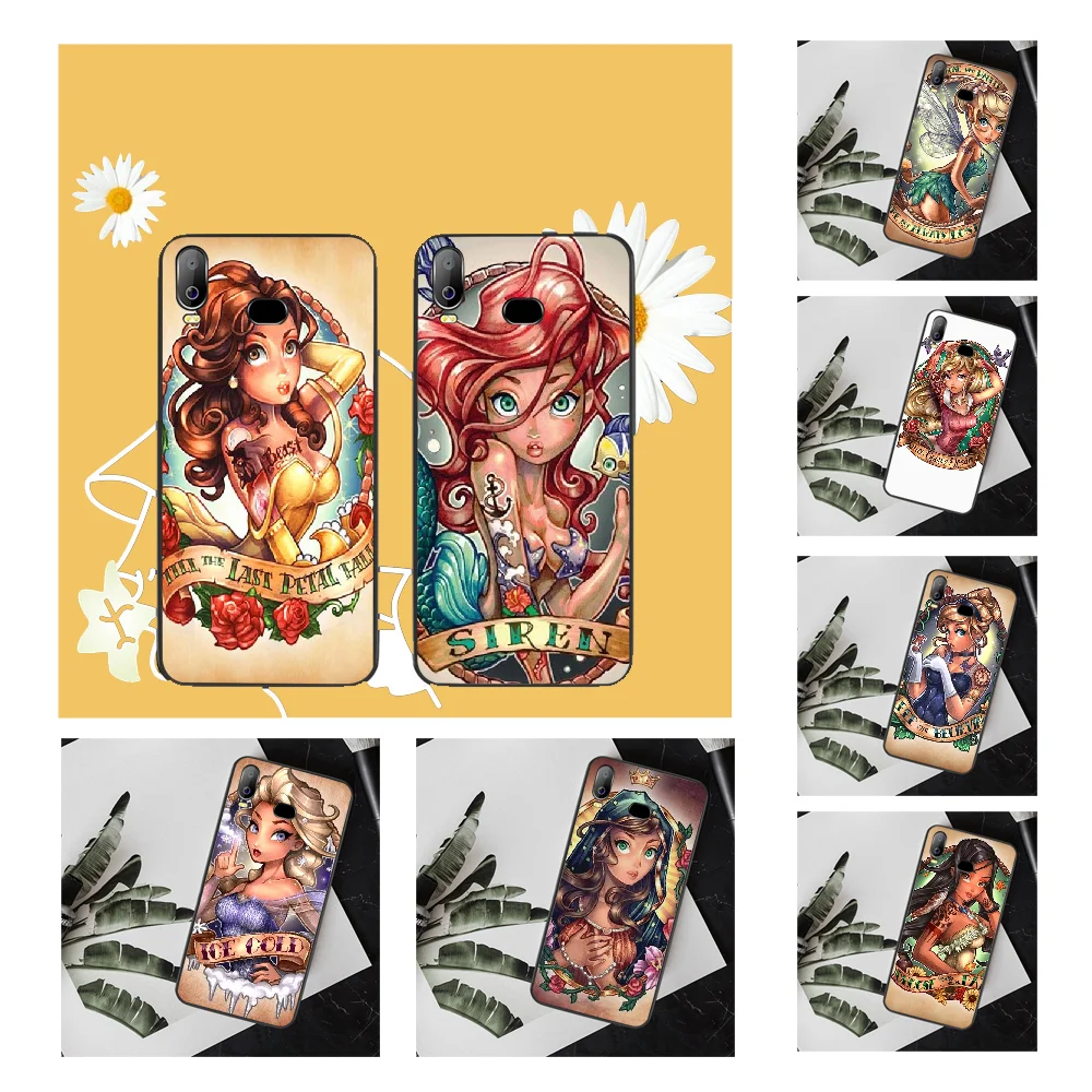 NBDRUICAI тату Алиса Ариэль Жасмин DIY окрашенный Шикарный чехол для телефона Samsung A10 A20