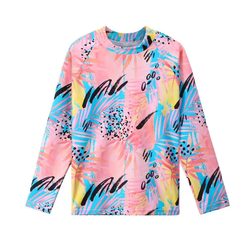 Купальный костюм BAOHULU для девочек с длинным рукавом UPF50 + купальный принтом