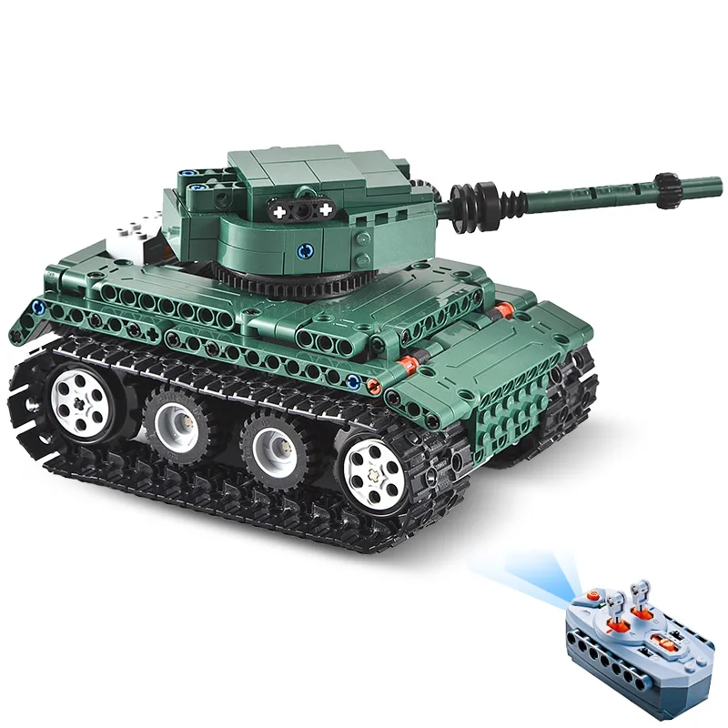 Cada военные Тигровая Серия 1 RC строительные блоки маленького размера идущие