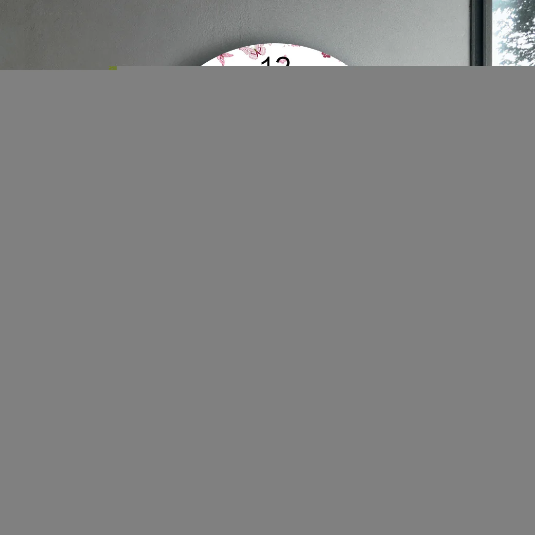 Декоративные настенные часы с изображением бабочки тихие цифровые круглые для