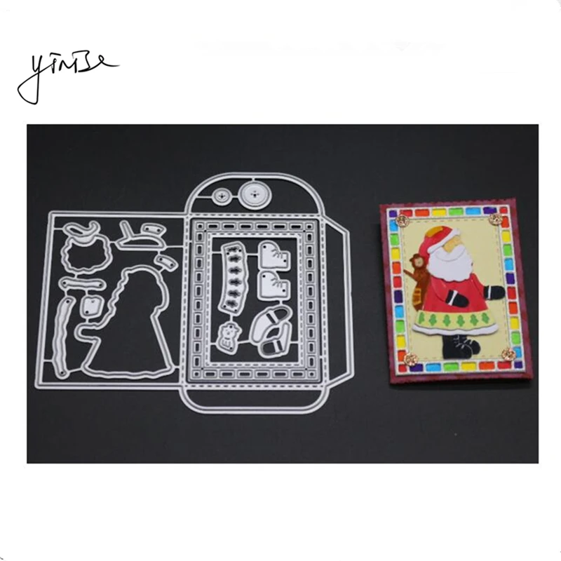 YINISE металлические режущие штампы для трафареты скрапбукинга рождественские
