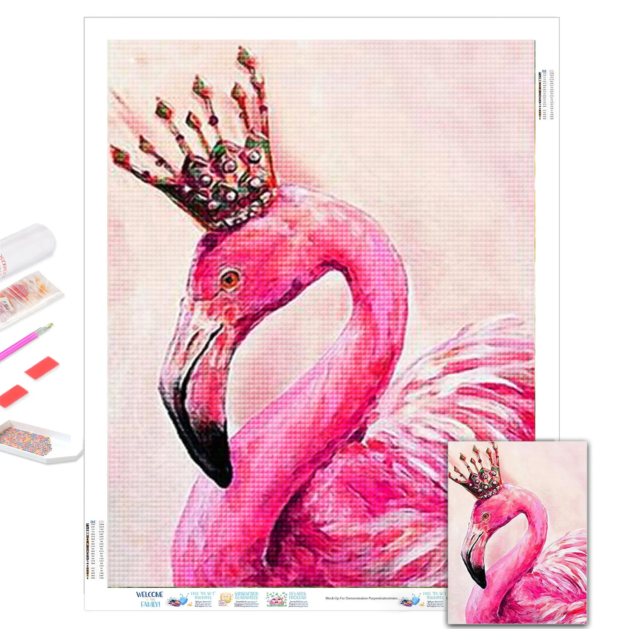 

Diamond Painting 5D Flamingo Cross Stitch Diamond Mosaic Animal Rhinestones Art Embroidery Needlework Decor For Home