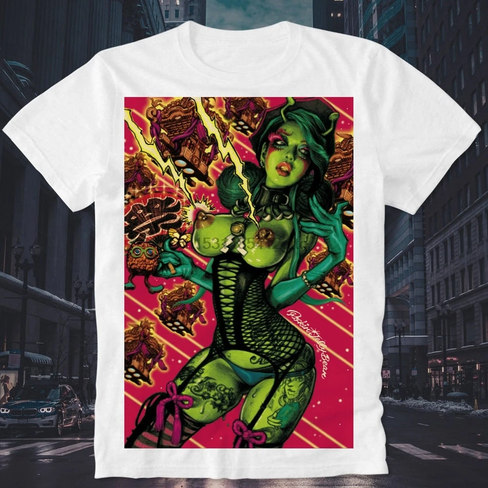 Футболка Rockin Jelly Bean Pin Up сексуальная девушка японское поп-арт Мондо эростика ретро