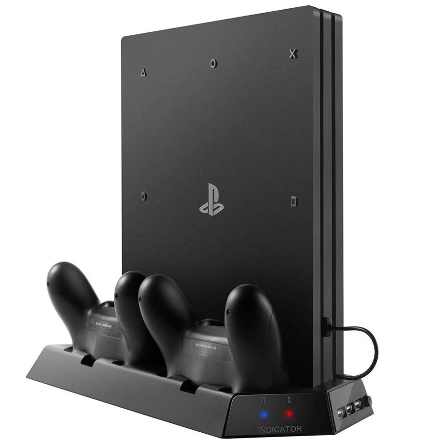 PS4 Pro консоль вертикальная подставка охлаждающий вентилятор контроллер зарядное устройство для sony Play Station 4 PS 4 Playstation 4 Pro игры аксессуары