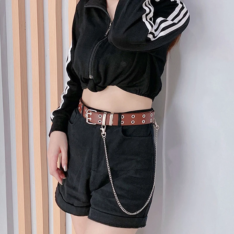 Ремень CHELEGANT в стиле панк для женщин 2020 ремни с люверсами Женский индивидуальный