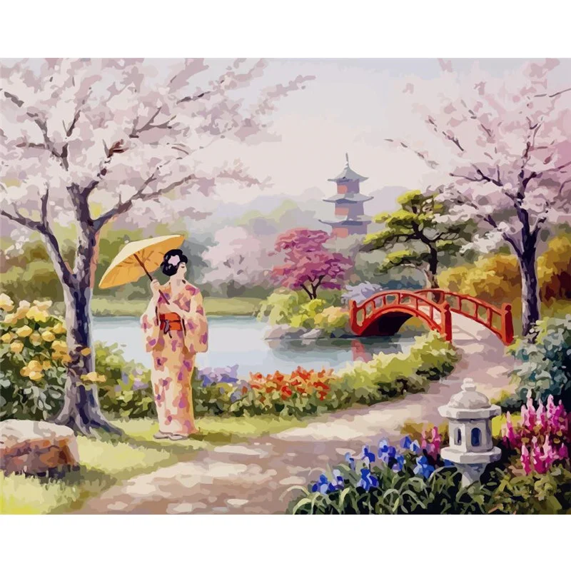 

Paint By Number Flower DIY Pictures By Numbers Scenery Kits Drawing On Canvas Hand Painted Painting Art Gift Home Decor