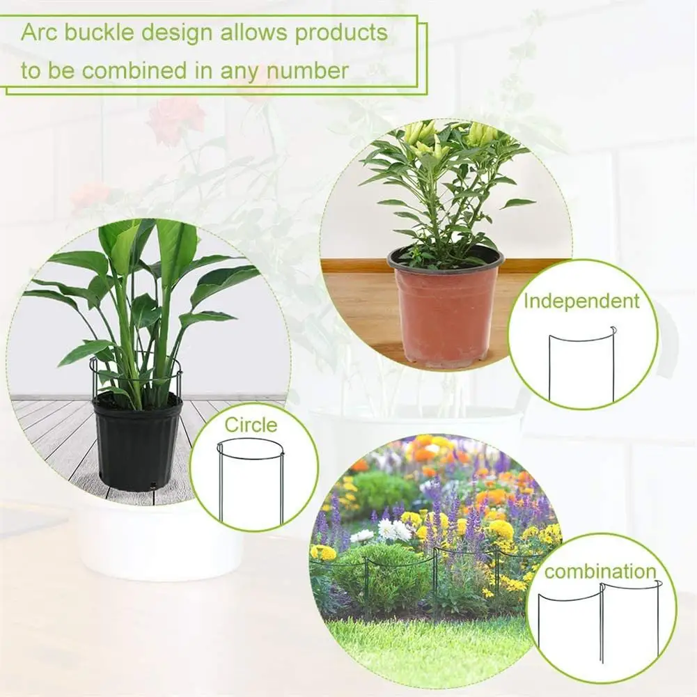 Полукруглая опора для сада кольцо поддержки растений металлическая ротанга