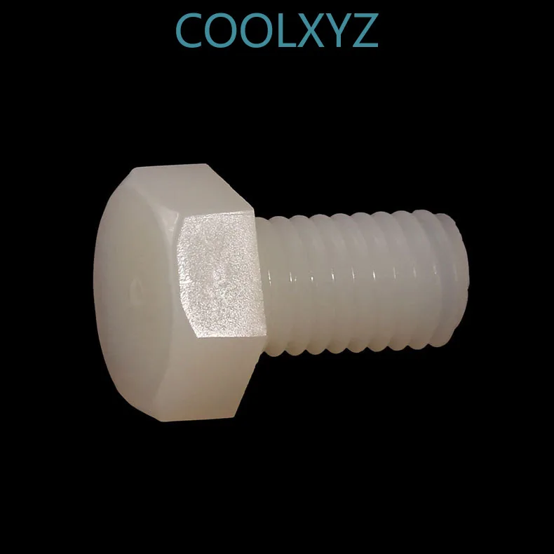 Нейлоновый внешний шестигранный болт PA66 белый пластиковый винт M5 M6 M8 M10 M12 5 шт. |