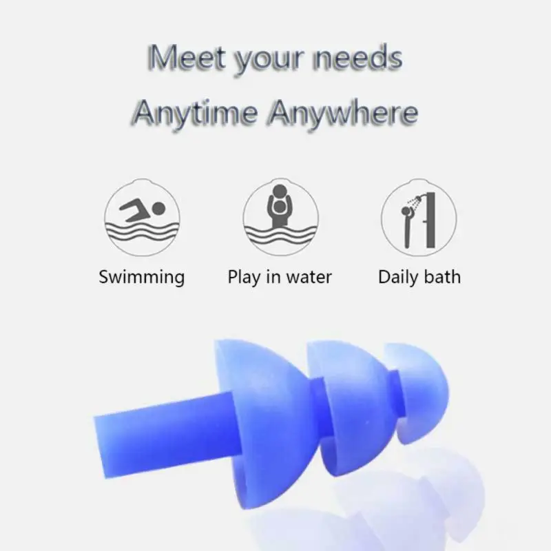 

1 pair Adult Swimming diving Earplugs Waterproof Silicone Ear Plugs Swim Earplugs