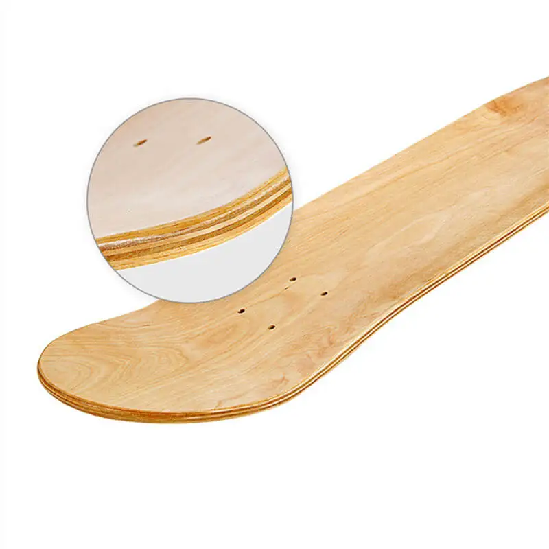 

7-Layer Maple Blank skateboard Double Concave 8inch Skateboards Natural Skate Deck Board Skateboards Deck Wood Back DIY Pattern