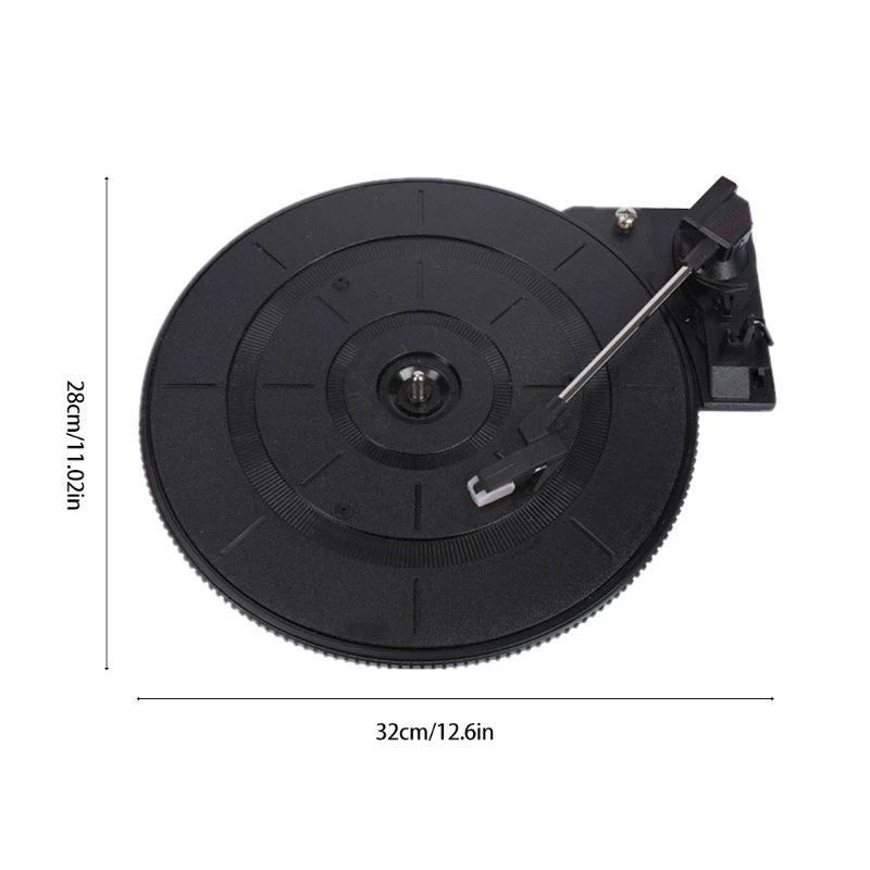

28cm Plastic Turntable 33/45/78Rpm Automatic Curve Arm Return Record Player Turntable Gramophone for Lp Vinyl Record Player