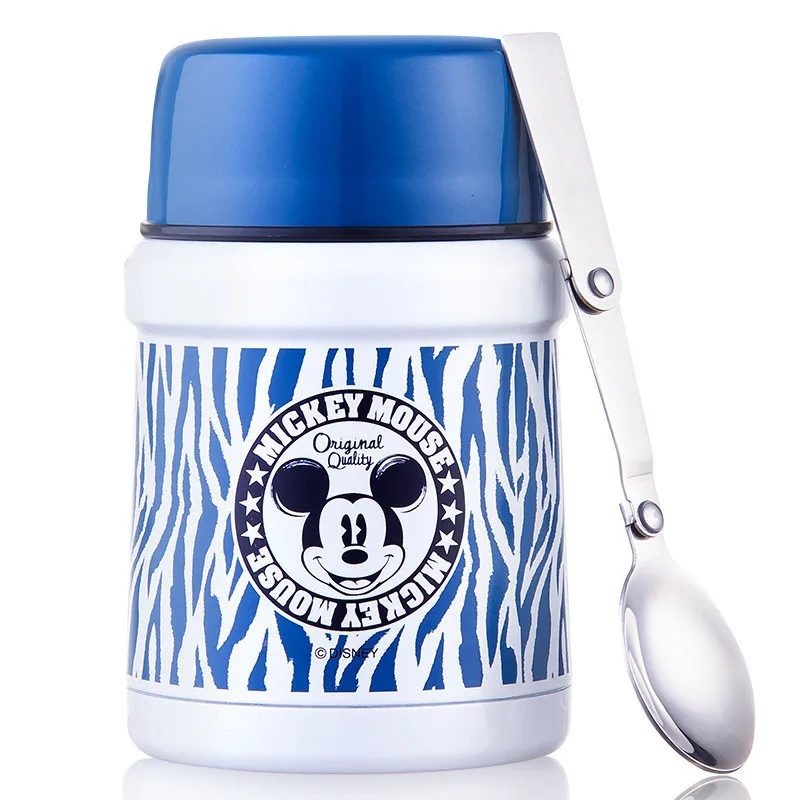 450 мл Ланч бокс с мультяшным изображением Диснея Микки Мауса банки из нержавеющей