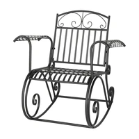 usa ready stock artisasset wide armrest rocking chair iron black home