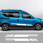 2 шт.лот автомобильные наклейки для Renault Dacia Dokker RV Van полосы боковых дверей Спортивная линия графические виниловые наклейки аксессуары для тюнинга