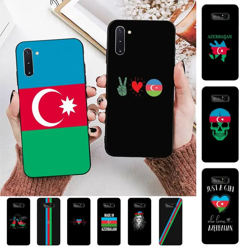 

FHNBLJ Azerbaijan flag Phone Case for Samsung Note 5 7 8 9 10 20 pro plus lite ultra A21 12 72