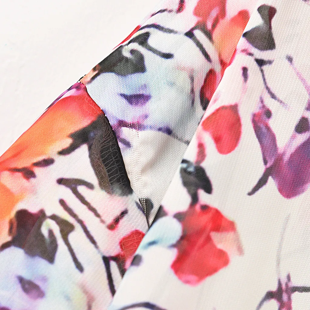 Новые женские шифоновые топы с цветочным принтом кардиган блузка осень 2020