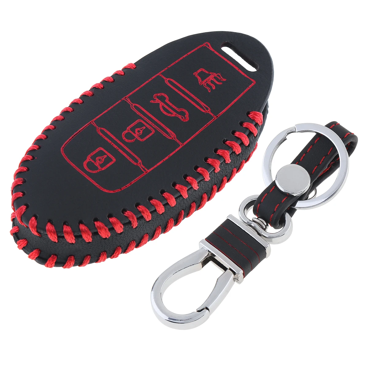 Кожаный держатель для ключей ручной работы с подвесной пряжкой Nissan Tidda Livida X-Trail