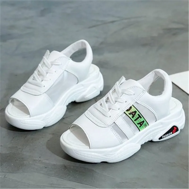 Сандалии женские сетчатые без застежки светильник кие кроссовки из дышащего