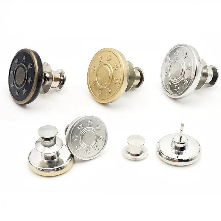 10 шт. металлические кнопки шпильки для джинсов съемные добавляют дюйм к любой