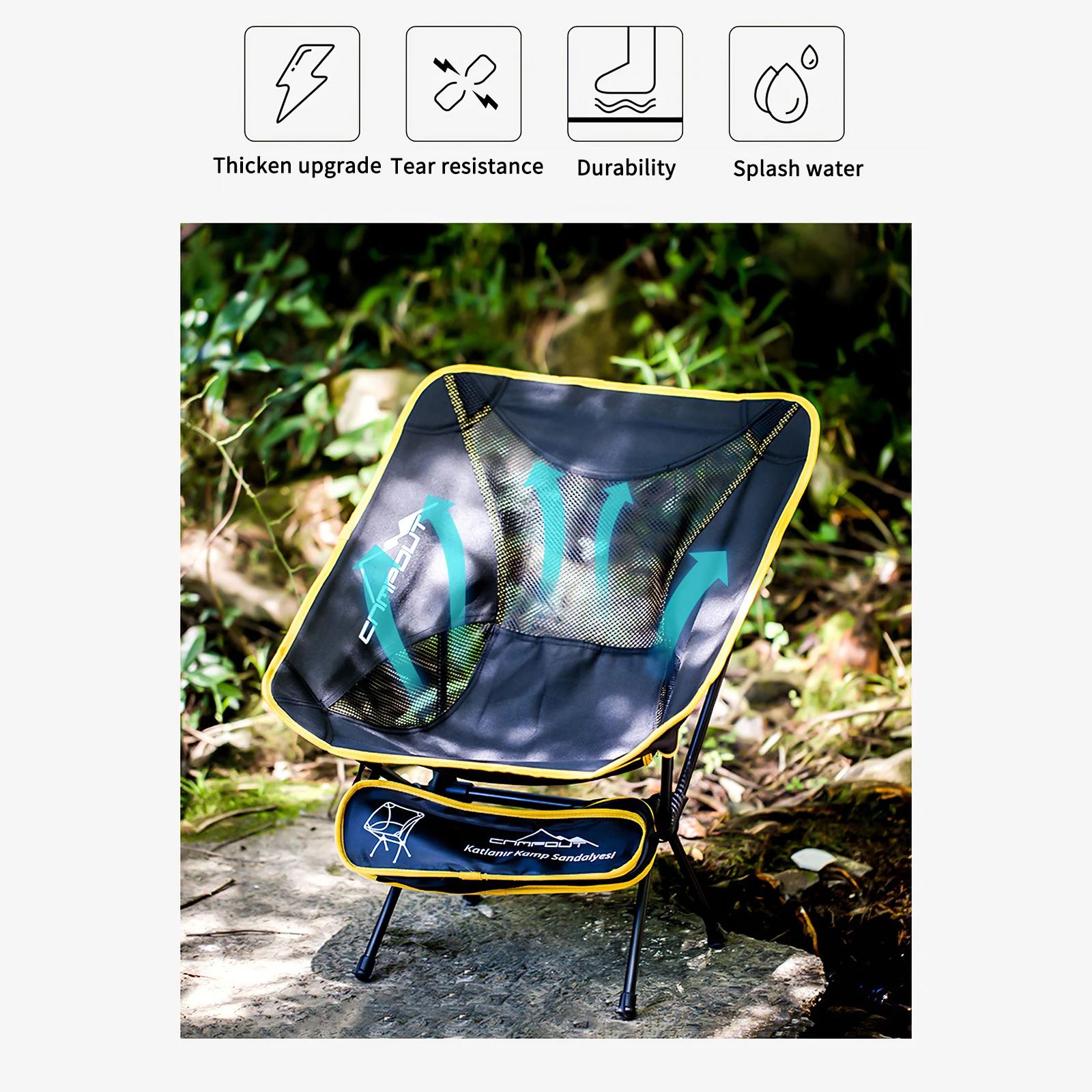 

Многофункциональный уличный складной стул с спинкой, портативный стул для рыбалки, художественный супер светильник стул для студентов, кем...