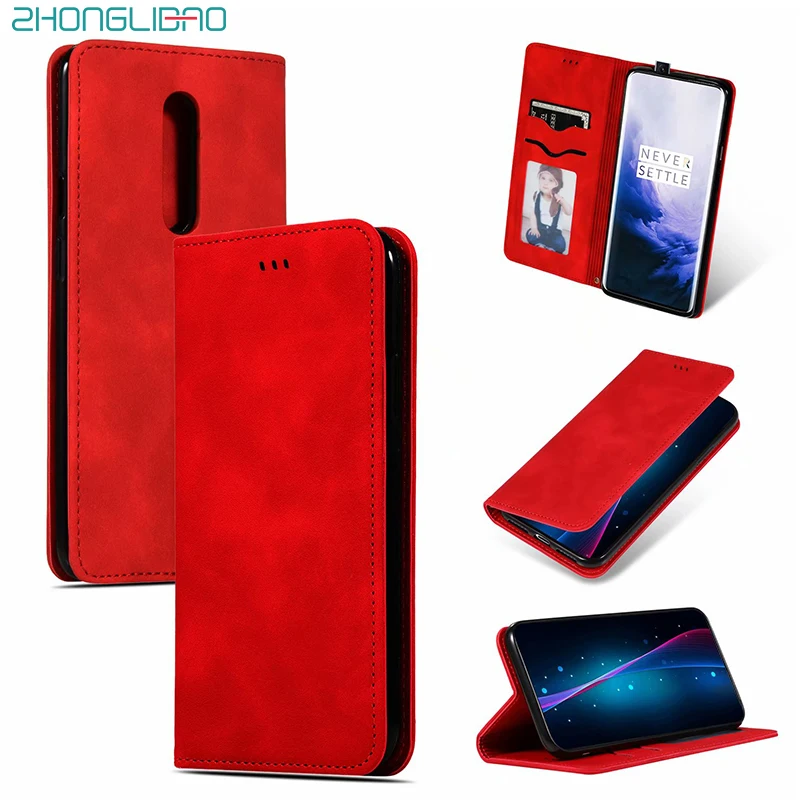 One Plus 7pro Ретро Магнитный кошелек кожаный флип чехол для телефона для Oneplus 7 Pro 7 6t карта глобальная подставка держатель подставка обложка книга 128