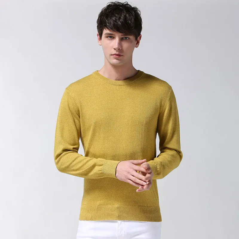 

New Season Solid Sweater Winter Spring Men Tricot Crew Neck Slim Fit Knitwear Sweater Jumper Pullover Warm Casual Fashion