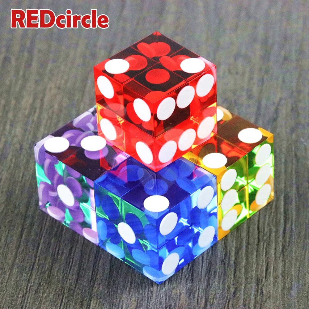 Высококачественные прозрачные цветные игральные кости D6 для казино с