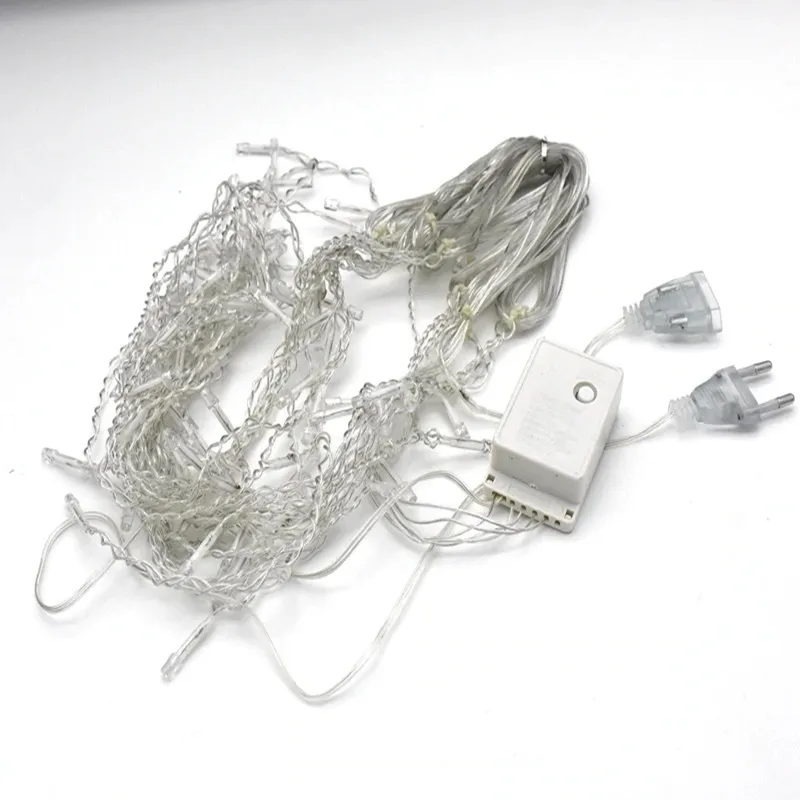 

5M Christmas Garland LED Curtain Icicle String Lights Droop 0.4-0.6m AC 220V Garden Street Outdoor Decorative Holiday Light