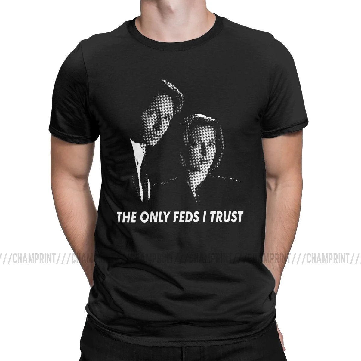 Футболка мужская с надписью The Only Feds I Trust X хлопковая тенниска короткими рукавами