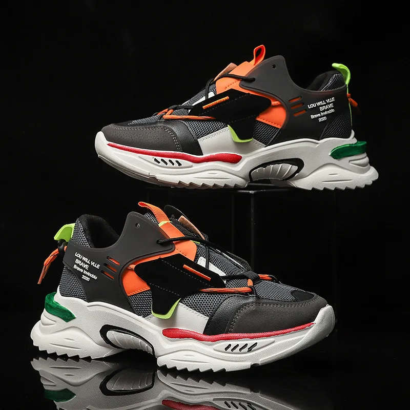 

Outdoor Trainers Sneakers White Orange Non-slip Comfort Mens Casual Shoes Fashion Men Sneakers Luxury Brand Zapatillas Hombre